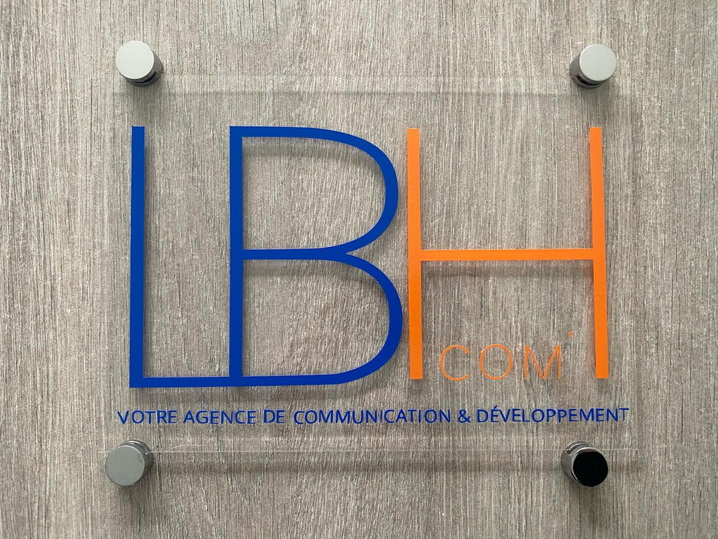 Plaque professionnelle en acrylique transparent