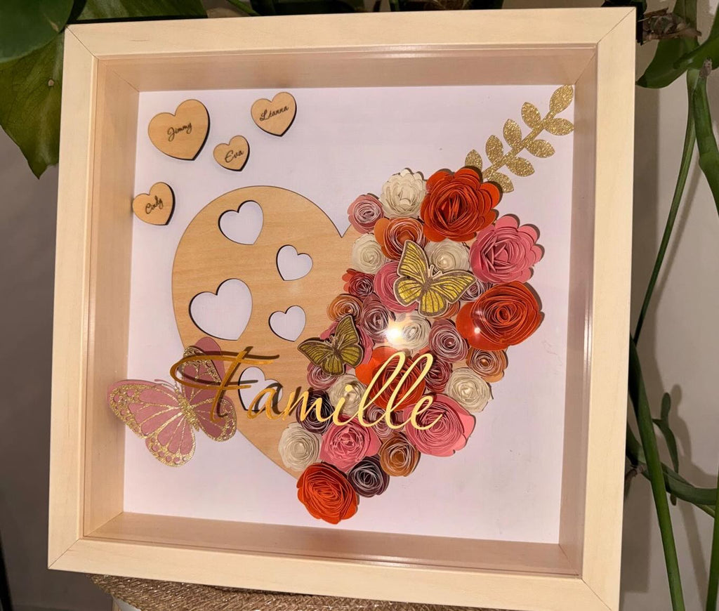 Cadre Famille Personnalisé – Création Artisanale Unique