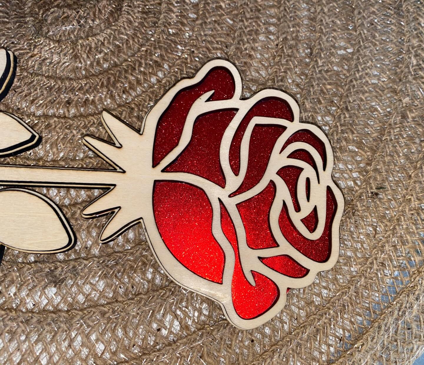 Rose décorative “Maman” – 25 cm