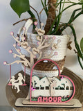 Cœur en bois multicouche avec arbre de vie