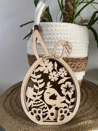 Boîte œuf de Pâques lapin en bois personnalisée