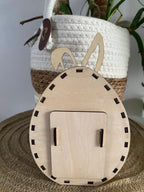 Boîte œuf de Pâques lapin en bois personnalisée