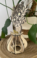 Bouquet de fleurs éternel personnalisé en bois et résine