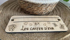 Porte-cartes de jeu personnalisé en bois – Prénom et thème au choix