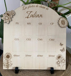 Tableau photos de classe personnalisé en bois – De la Petite Section à la 3ème