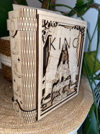 Lampe Livre en Bois Gravée Personnalisée
