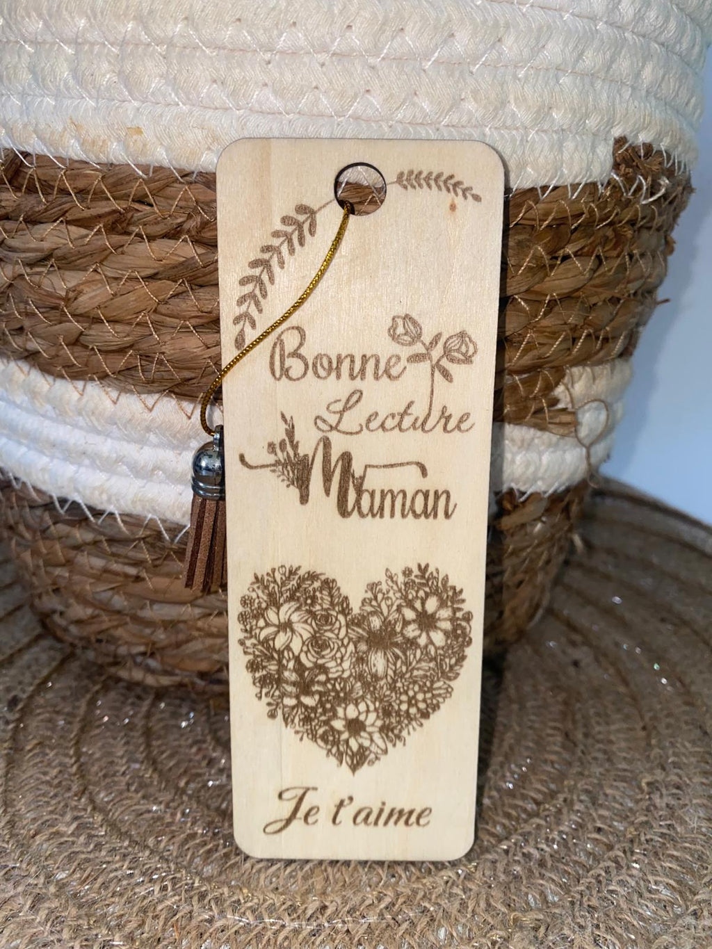 Marque-pages en bois personnalisé "Maman" – Cadeau original | Création Fée Main