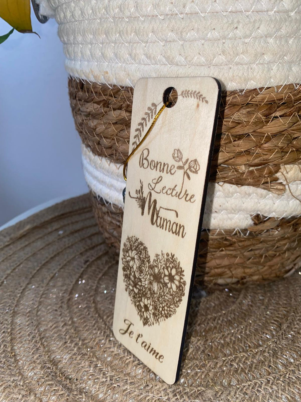 Marque-pages en bois personnalisé "Maman" – Cadeau original | Création Fée Main