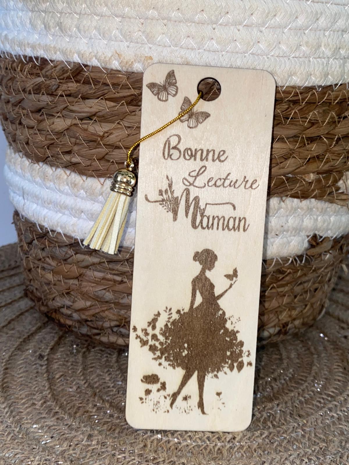Marque-pages en bois personnalisé "Maman" – Cadeau original | Création Fée Main