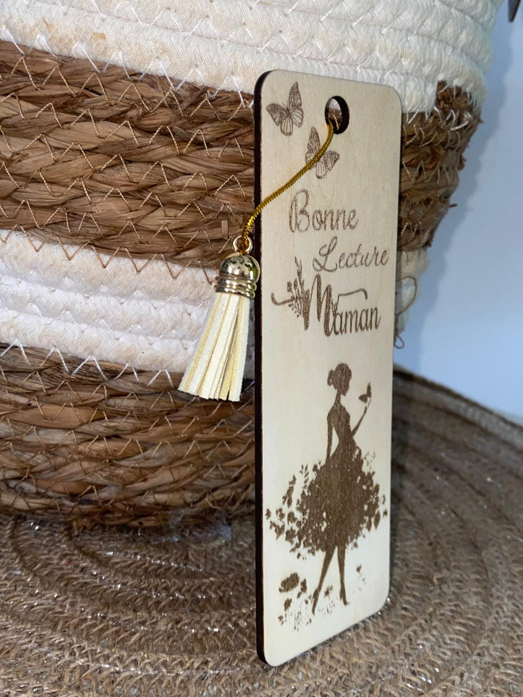 Marque-pages en bois personnalisé "Maman" – Cadeau original | Création Fée Main