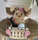 Lot de Pâques personnalisé en bois – Décorations et supports cadeaux