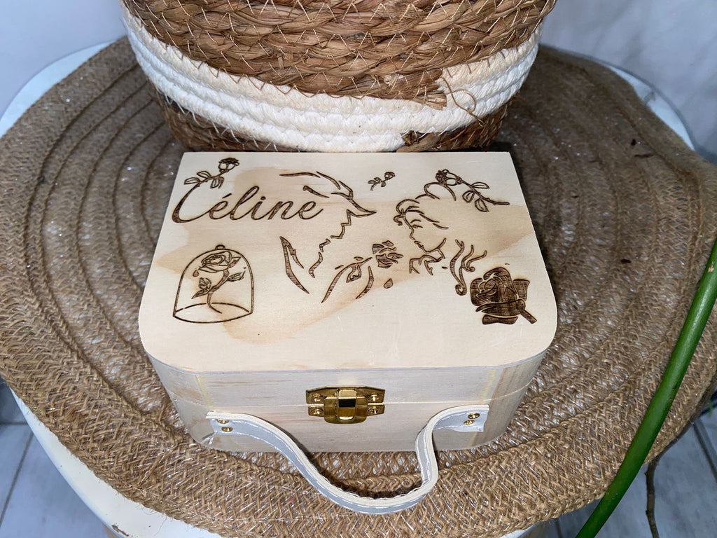 Petite valisette en bois personnalisée – Cadeau original | Création Fée Main