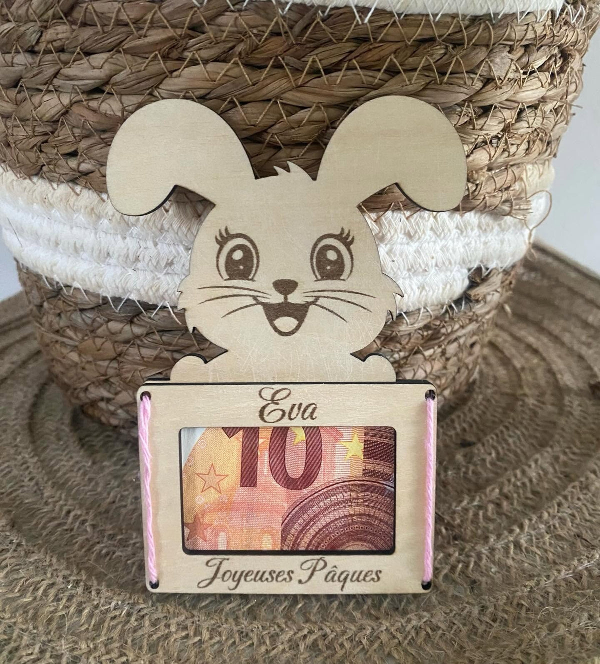 Lot de Pâques personnalisé en bois – Décorations et supports cadeaux