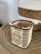 Pot à Crayons en Bois Gravé Personnalisé – Thème au Choix