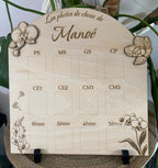Tableau photos de classe personnalisé en bois – De la Petite Section à la 3ème