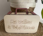 Tirelire valise personnalisée en bois