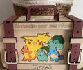 Tirelire valise personnalisée en bois avec couleurs– Création sur mesure