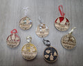 Boule de Noël en bois personnalisée – décoration de Noël artisanale