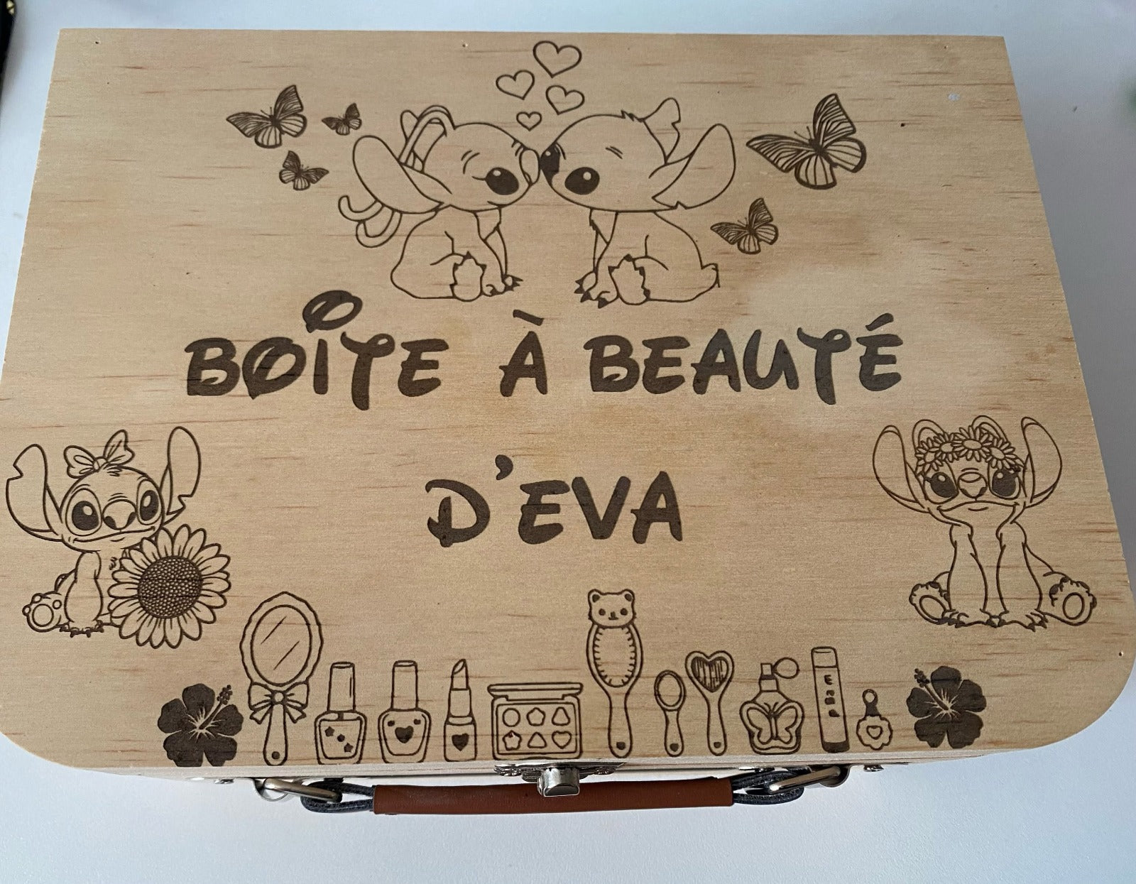 Valisette en Bois Gravée Personnalisée