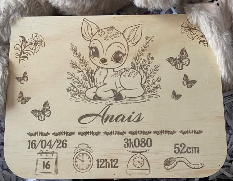 Valisette en Bois Gravée Personnalisée