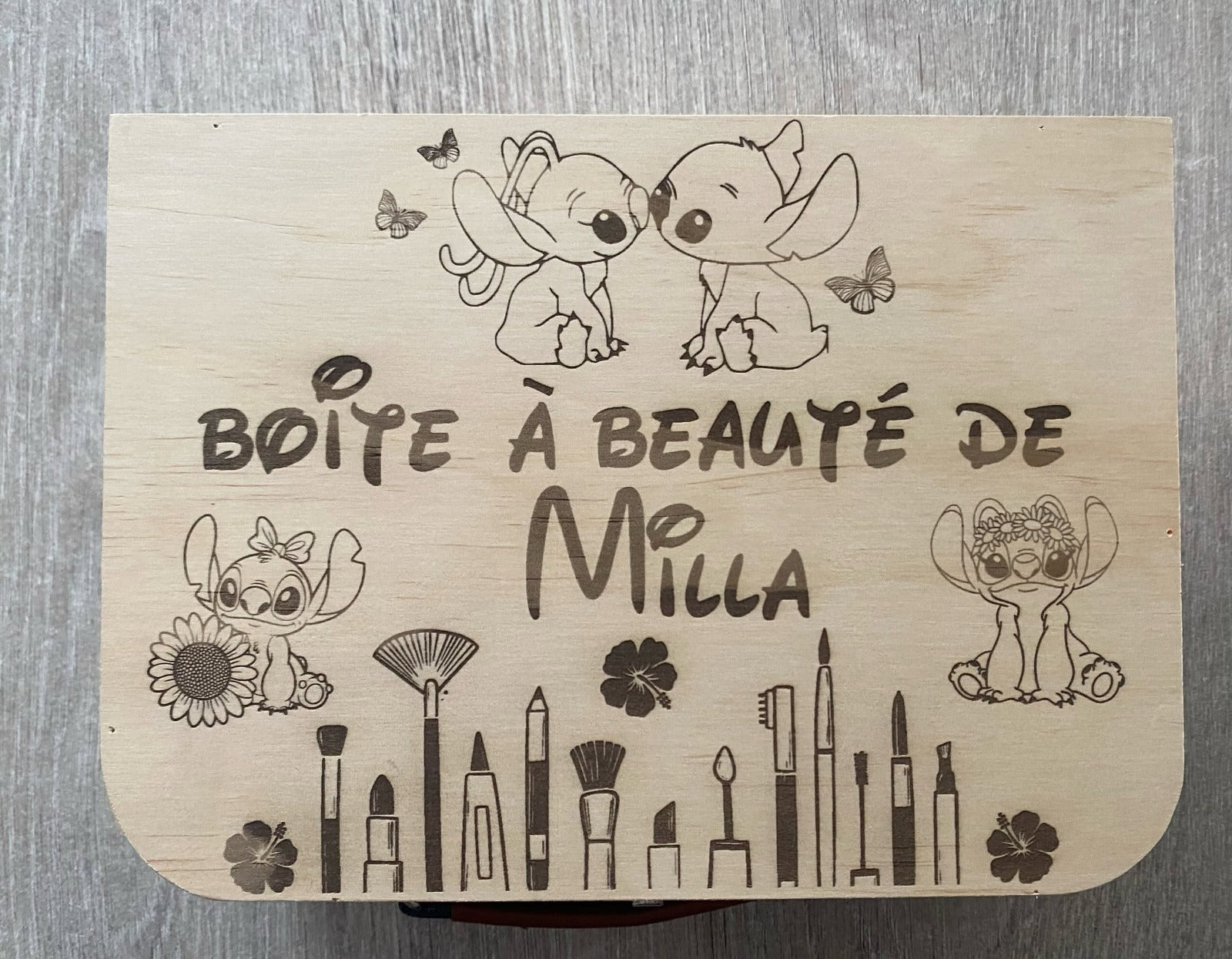 Valisette en Bois Gravée Personnalisée