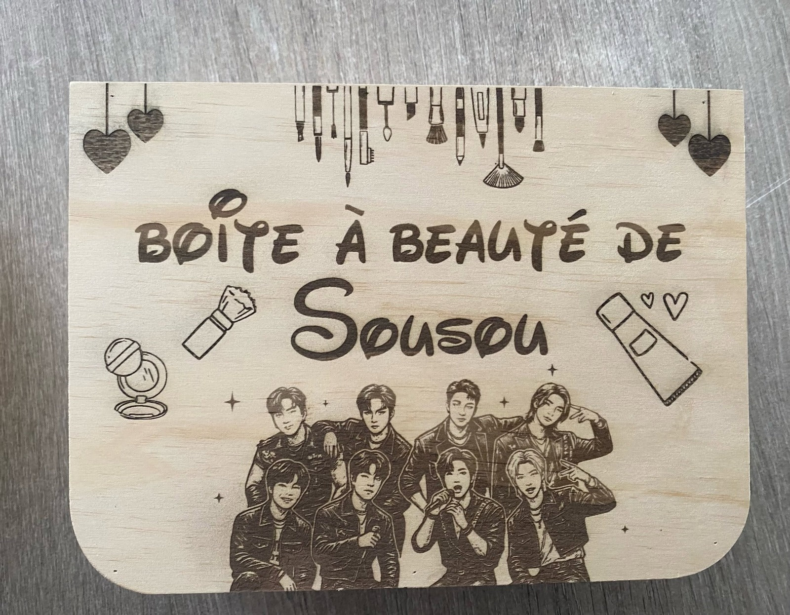 Valisette en Bois Gravée Personnalisée