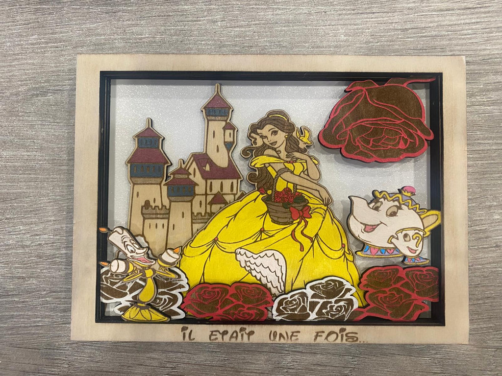 Décoration murale en bois faite main avec plusieurs couches