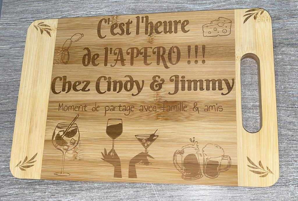 Planche à découper personnalisée gravée – cadeau cuisine
