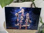 Poster métallique personnalisé avec illustration football