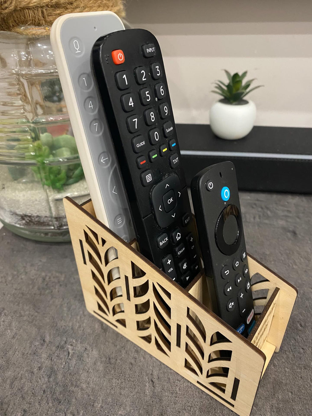 Porte télécommande en bois personnalisé avec prénom – création artisanale